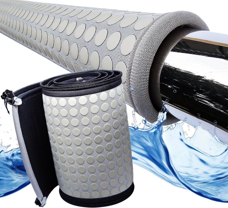 Helba Swimming Pool Handrail Cover - 8 Feet Neoprene Zippered Pool Handle Covers, Slip Resistant Hand Grip Rails for Inground Pool Entry, Railing Sleeves for UV Radiation Protection & Fading - Image 1